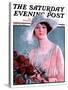 "Bouquet of Roses," Saturday Evening Post Cover, May 24, 1924-Penrhyn Stanlaws-Stretched Canvas