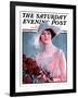 "Bouquet of Roses," Saturday Evening Post Cover, May 24, 1924-Penrhyn Stanlaws-Framed Giclee Print