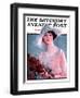 "Bouquet of Roses," Saturday Evening Post Cover, May 24, 1924-Penrhyn Stanlaws-Framed Giclee Print