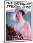 "Bouquet of Roses," Saturday Evening Post Cover, May 24, 1924-Penrhyn Stanlaws-Mounted Giclee Print