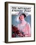 "Bouquet of Roses," Saturday Evening Post Cover, May 24, 1924-Penrhyn Stanlaws-Framed Giclee Print