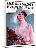 "Bouquet of Roses," Saturday Evening Post Cover, May 24, 1924-Penrhyn Stanlaws-Mounted Giclee Print