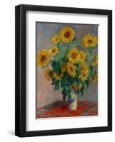 Bouquet of Sunflowers, 1881-Claude Monet-Framed Premium Giclee Print