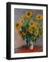 Bouquet of Sunflowers, 1881-Claude Monet-Framed Giclee Print