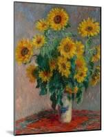 Bouquet of Sunflowers, 1881-Claude Monet-Mounted Giclee Print