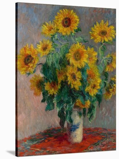 Bouquet of Sunflowers, 1881-Claude Monet-Stretched Canvas