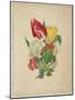 Bouquet of Tulips, from Flora's Dictionary, 1838-E. W. Wirt-Mounted Giclee Print