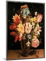 Bouquet of Tulips Painting by Jan Bruegel (Or Breugel or Brueghel or Breughel) the Former known as-Jan the Elder Brueghel-Mounted Giclee Print