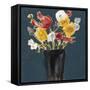 Bouquet on Teal II-Jennifer Goldberger-Framed Stretched Canvas