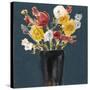 Bouquet on Teal II-Jennifer Goldberger-Stretched Canvas
