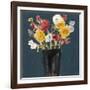 Bouquet on Teal II-Jennifer Goldberger-Framed Art Print