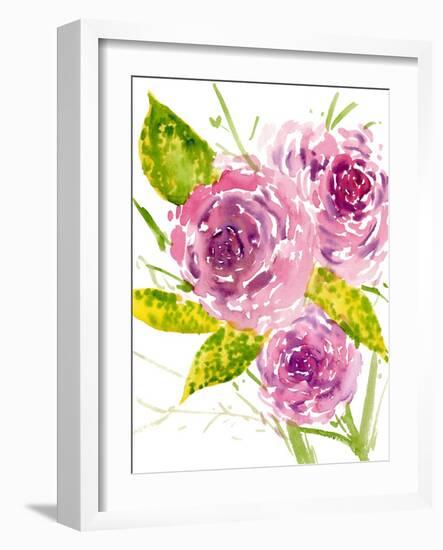 Bouquet Rose I-Melissa Wang-Framed Art Print