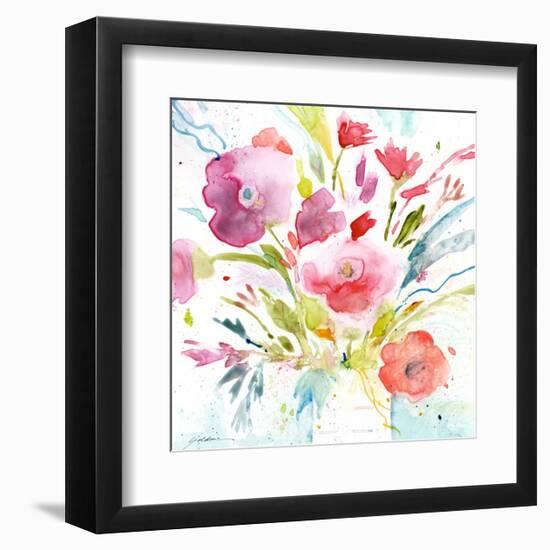 Bouquet with Magenta-Sheila Golden-Framed Art Print