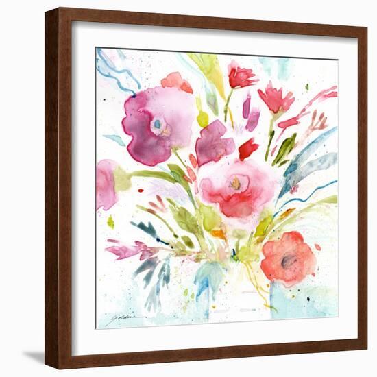 Bouquet with Magenta-Sheila Golden-Framed Art Print