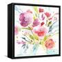 Bouquet with Magenta-Sheila Golden-Framed Stretched Canvas