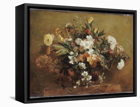 Bouquet-Eugene Delacroix-Framed Stretched Canvas