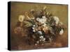 Bouquet-Eugene Delacroix-Stretched Canvas