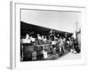 Bouquiniste Beside the River Seine in Paris, C.1900 (B/W Photo)-French Photographer-Framed Giclee Print