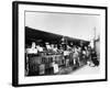 Bouquiniste Beside the River Seine in Paris, C.1900 (B/W Photo)-French Photographer-Framed Giclee Print