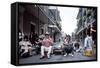 Bourbon Street Band in the French Quarter-Carol Highsmith-Framed Stretched Canvas