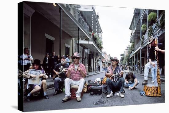 Bourbon Street Band in the French Quarter-Carol Highsmith-Stretched Canvas