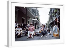 Bourbon Street Band in the French Quarter-Carol Highsmith-Framed Photo