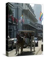 Bourbon Street, French Quarter, New Orleans, Louisiana, USA-Ethel Davies-Stretched Canvas