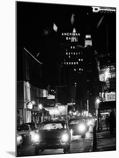 Bourbon Street in New Orleans-null-Mounted Premium Photographic Print