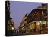 Bourbon Street in the Evening, New Orleans, Louisiana, USA-Charles Bowman-Stretched Canvas