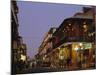 Bourbon Street in the Evening, New Orleans, Louisiana, USA-Charles Bowman-Mounted Photographic Print