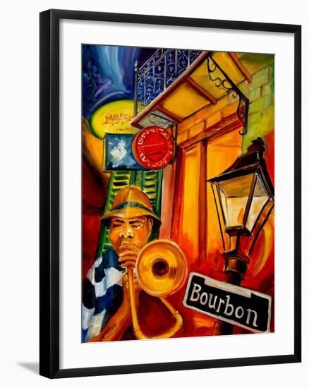 Bourbon Street Jazz-Diane Millsap-Framed Art Print