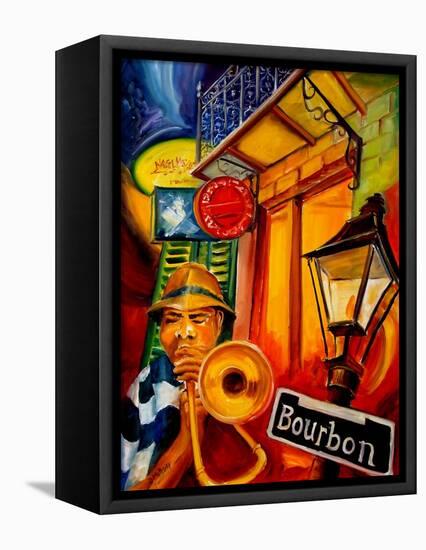 Bourbon Street Jazz-Diane Millsap-Framed Stretched Canvas