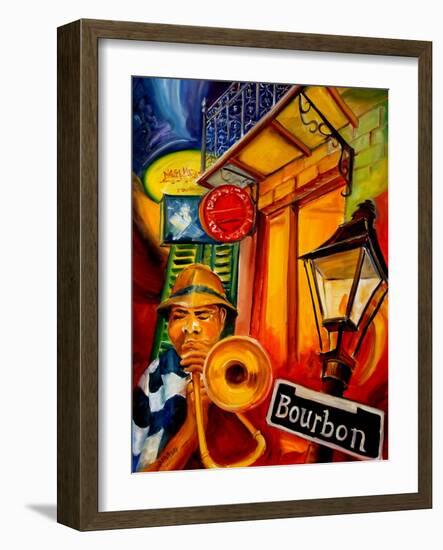 Bourbon Street Jazz-Diane Millsap-Framed Art Print