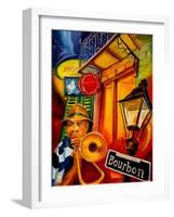 Bourbon Street Jazz-Diane Millsap-Framed Art Print