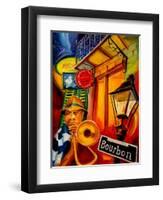 Bourbon Street Jazz-Diane Millsap-Framed Art Print