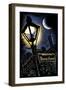 Bourbon Street - New Orleans, Louisiana - Scratchboard-Lantern Press-Framed Art Print