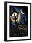 Bourbon Street - New Orleans, Louisiana - Scratchboard-Lantern Press-Framed Art Print