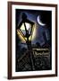 Bourbon Street - New Orleans, Louisiana - Scratchboard-Lantern Press-Framed Art Print