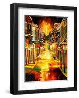 Bourbon Street Night-Diane Millsap-Framed Art Print