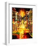 Bourbon Street Night-Diane Millsap-Framed Art Print