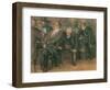 Bourgeois Germans in a Public Meeting, 1849-Adolph Friedrich Erdmann von Menzel-Framed Giclee Print