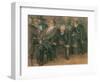 Bourgeois Germans in a Public Meeting, 1849-Adolph Friedrich Erdmann von Menzel-Framed Giclee Print