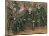 Bourgeois Germans in a Public Meeting, 1849-Adolph Friedrich Erdmann von Menzel-Mounted Giclee Print