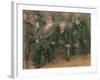 Bourgeois Germans in a Public Meeting, 1849-Adolph Friedrich Erdmann von Menzel-Framed Giclee Print