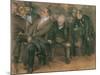 Bourgeois Germans in a Public Meeting, 1849-Adolph Friedrich Erdmann von Menzel-Mounted Giclee Print