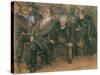 Bourgeois Germans in a Public Meeting, 1849-Adolph Friedrich Erdmann von Menzel-Stretched Canvas