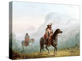 Bourgeois Walker and His Squaw, 1837-Alfred Jacob Miller-Stretched Canvas