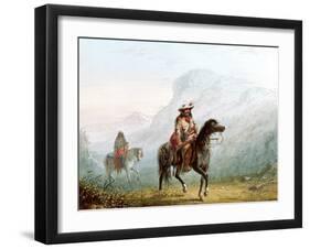 Bourgeois Walker and His Squaw, 1837-Alfred Jacob Miller-Framed Giclee Print