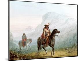 Bourgeois Walker and His Squaw, 1837-Alfred Jacob Miller-Mounted Giclee Print