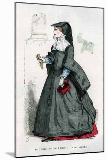 Bourgeoise of Paris, 16th Century (1882-188)-Petit-Mounted Giclee Print
